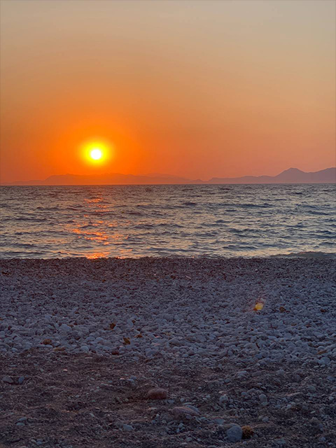 Sunset over the sea